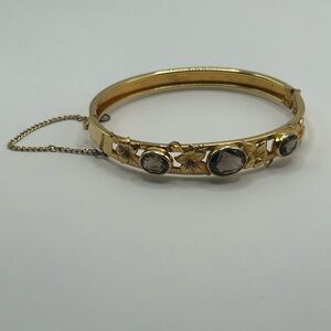 Russel Brown Topaz Gold Filled Hinge Bracelet